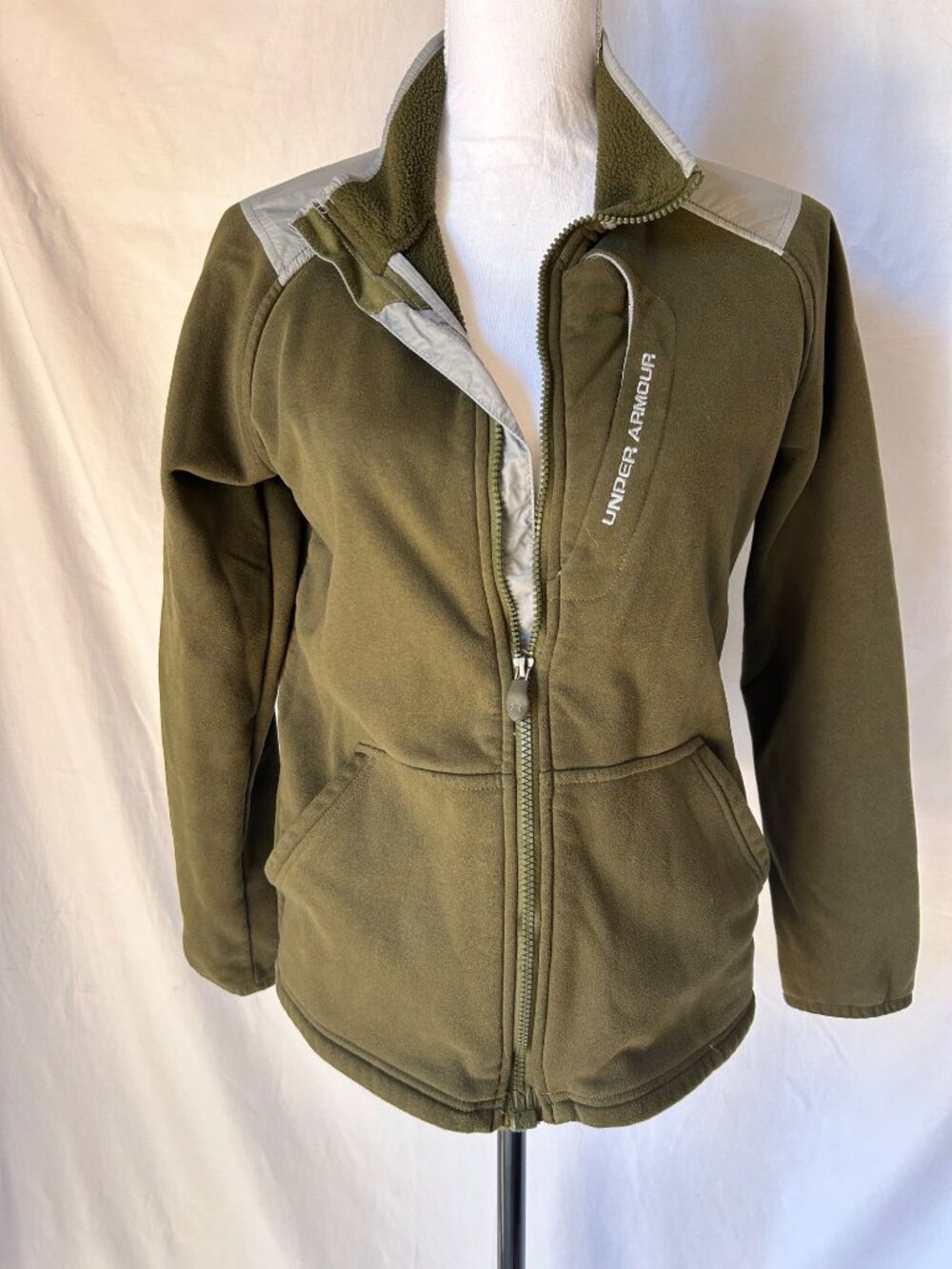 Army Green Under Armour Fleece Jacket Liner Cold Weather Layer